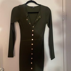 fashion nova army green dress size S